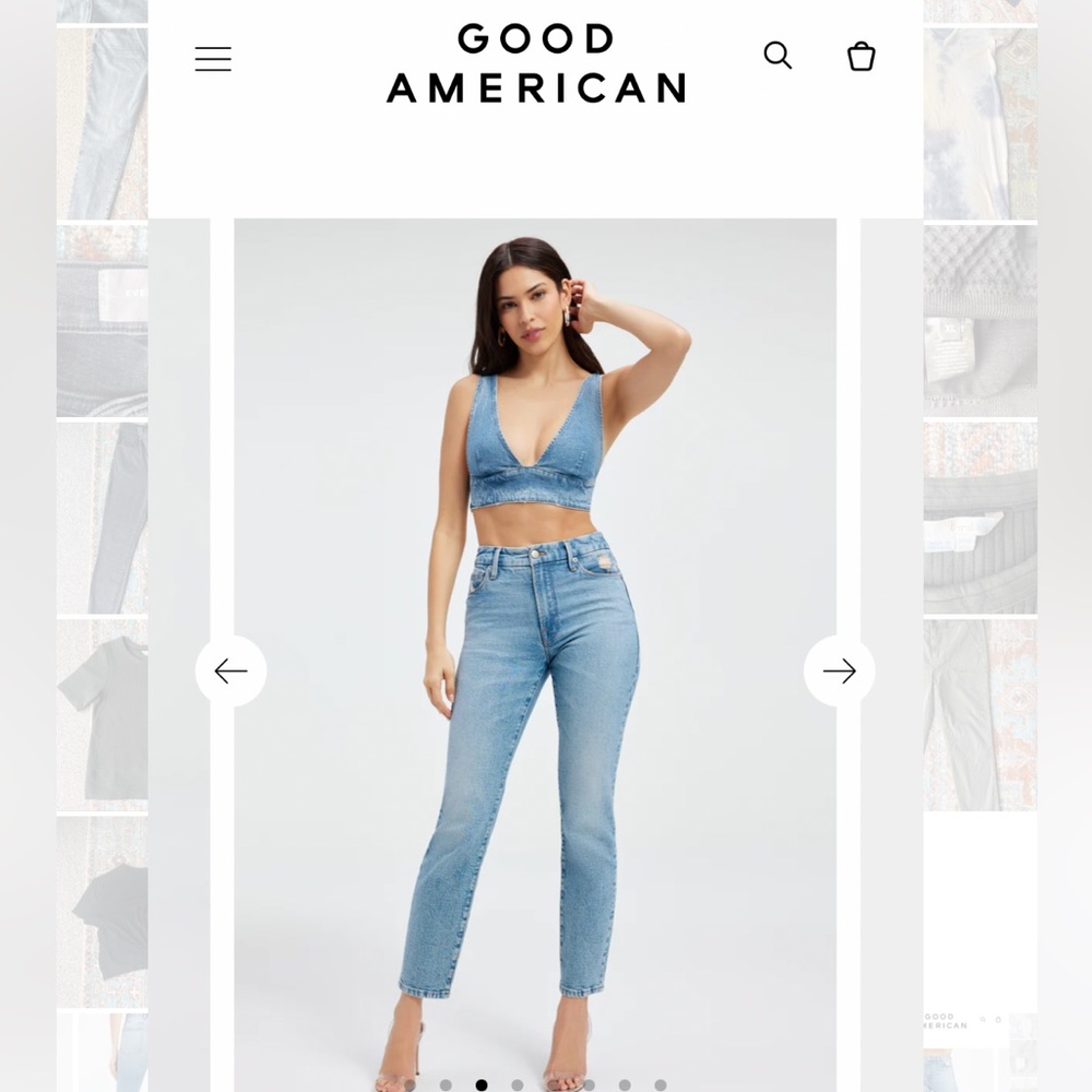 NWT Good American Good Classic Jeans Denim Indigo
